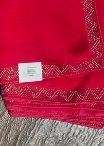 CherryRed Embellished Saree