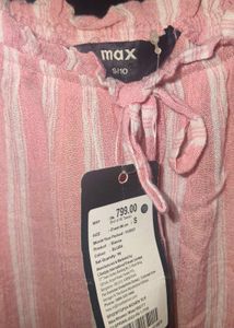Pink Striped Peasant Top - MAX