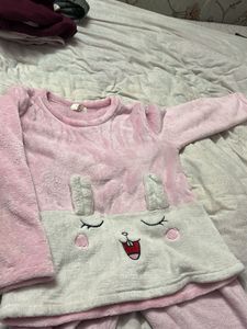 Cute Bunny Plush Pajama Top winter ❄️
