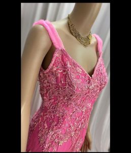 Pink embellished gown