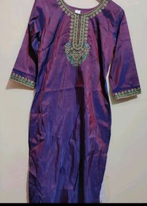 Purple🟣 Party Wear Kurta Plazo Set For 34 Bust