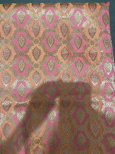 Elegant Pink & Gold Banarasi Silk Saree with Tradi