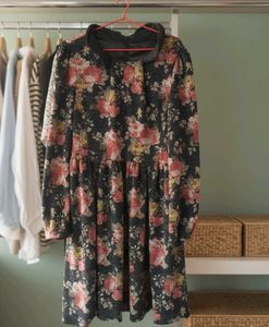 Floral Long Sleeve Mini Dress