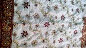 Embroidered Sari Fabric