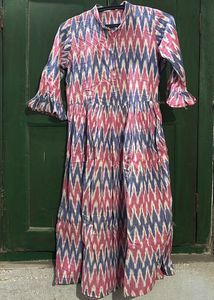 Ikat Knee Length Dress