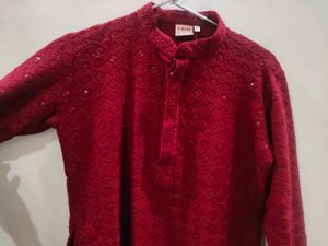 Mens Festive Wear Kurta Pajama With Sequence Work