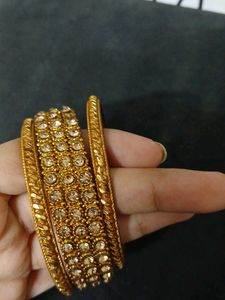 Bangle Golden Colour Coated Set Of 2