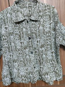 Crushed Design Shirt Top