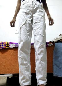 White Distressed Jeans