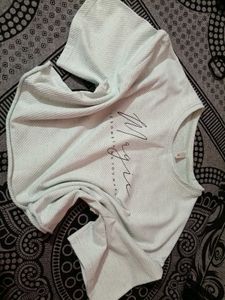 Mint Green Cropped Tees