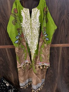 Elegant Green Embroidered Kurta Set