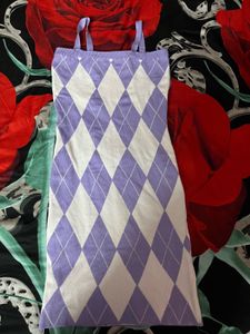 Argyle Knit Mini Dress
