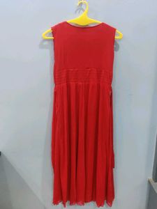 Red Sleeveless Maxi Dress