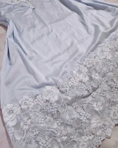 Vintage Light Blue Lace Slip Dress
