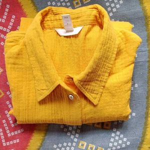 Yellow Button-Down Top
