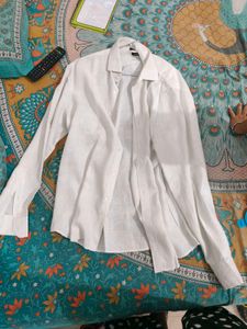 White Pure Linen Shirt