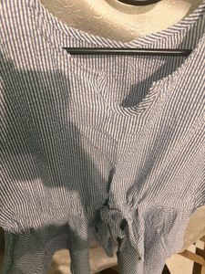 Striped Tie-Waist Top