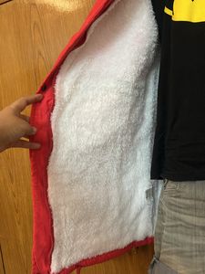 Red Warm Over Coat With Fur Lining Inside