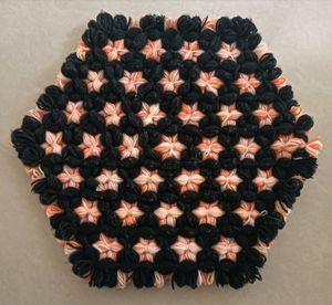 Woollen Crochet Tablet Mat Double Colour, Reversib