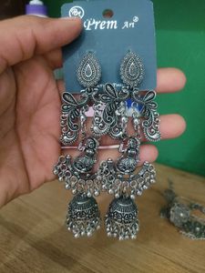 Combo Of 2earings &amp; Finger Ring Bracelet