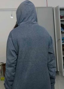 gray embroided sweater