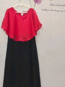 New Beautiful Black &amp; Red Gown