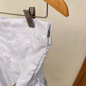 White Pleated Mini Skirt