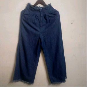 Nuon High Waisted Denim Plazo