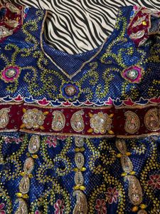 Full Heavy Stone Work Bride Lengha