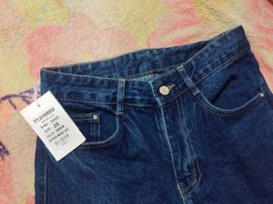 Denim Navy Blue Wide Leg Jeans