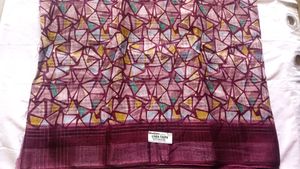 New Premium Quality Linen Saree With Blouse Piece