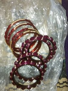 Wine Colour (Magenta) Bangles Set Brand New
