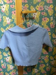 Cute Heart Embroidery Crop Top