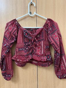 Printed Crop Top
