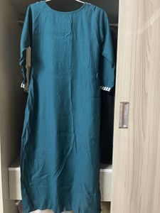 Rama Coloured Lucknowi Kurti