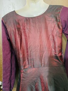 Unique Burgundy Evening Gown