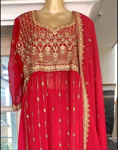 Designer Suits With Beautiful Stone And Zari Work