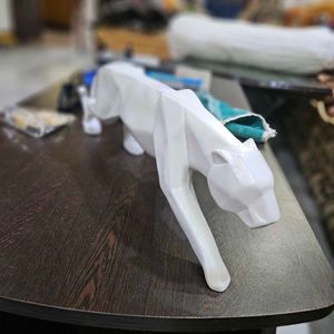 Modern Art Geometric Jaguar Figurine