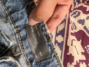 Distressed Wide-Leg Jeans