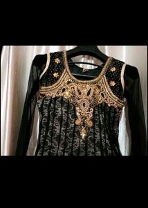 New Hand Work Net Frock Suit Set