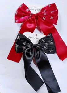 🎀 Chic Bow Hair Clip Combo ( black &amp; red ) 🎀