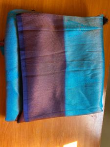 🩵Blue &amp; Brown Silk Saree🩵