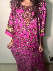 Pink Kaftan Dress