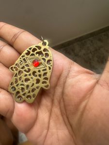 Reiki Charged  brass Hamsa Hand