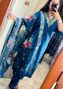 Beautiful Blue And Rama Suit Set