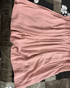 Cute Pink Off-Shoulder Dress