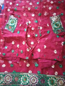 🆕 Full Embradary Work Ready To Wear Saree Never Used Best Quality