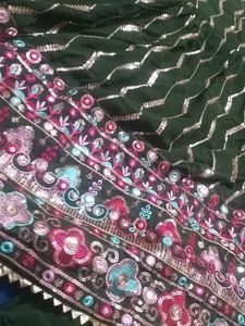 Mehandi Outfit Kurta And Layered Gharara