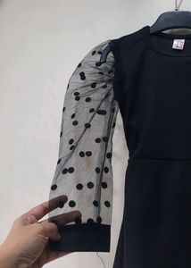 🥳Offer Only For Today Dress With Net Sleeve