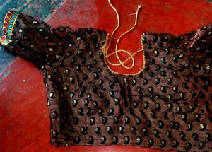 Elegant Brown Paisley Blouse